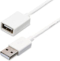 StarTech.com 2m White USB 2.0 Extension Cable Cord - A to A - USB Male to Female Cable - 1x USB A (M), 1x USB A (F) - White, 2 meter (USBEXTPAA2MW)
