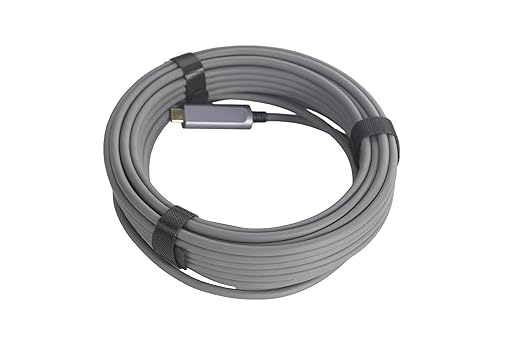 Fiber Optic USB C to USB C Cable(33ft),Slim High Speed 10Gbps USB 3.2 Active Optical Cable for Cameras,AR/VR, Webcam, Laptop etc,Grey