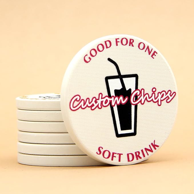 100 Custom 𝗖𝗲𝗿𝗮𝗺𝗶𝗰 𝗣𝗼𝗸𝗲𝗿 𝗖𝗵𝗶𝗽𝘀 with Your Personalized Text or Logo, 39mm/1.5 in Casino Poker Chips Sized