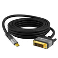 4K USB C to DVI Cable 6 FT, USB Type-C to DVI-D Adapter Cord, (Thunderbolt 3/4) Compatible with iPhone 16/15 Series, MacBook Pro/Air, iPad Pro, iMac, Galaxy S24, XPS, Surface Book 3 and More, Real 4K