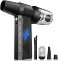 Compressed Air Duster, 150000RPM Super Power Cordless Electric Air Duster, Fast Charging Rechargeable Air Blower Vacuum Cleaner 3-Gear Adjustable for Computer, Keyboard, Car, Outdoor and Home