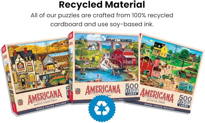 Masterpieces - 500 Piece Jigsaw Puzzle, Large EZ Grip Shapes, White House Fireworks, Fun for Adults, Seniors, Family, Kids, 19.25" x 26.75"