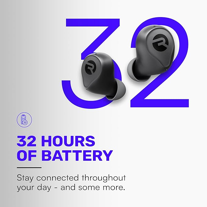 Raycon Everyday Earbuds (2024 Edition) - Bluetooth True Wireless in-Ear Buds with 32 Hours Playtime, Multpoint Technology, Extreme Comfort, and Active Noise Cancellation (Royal Blue)