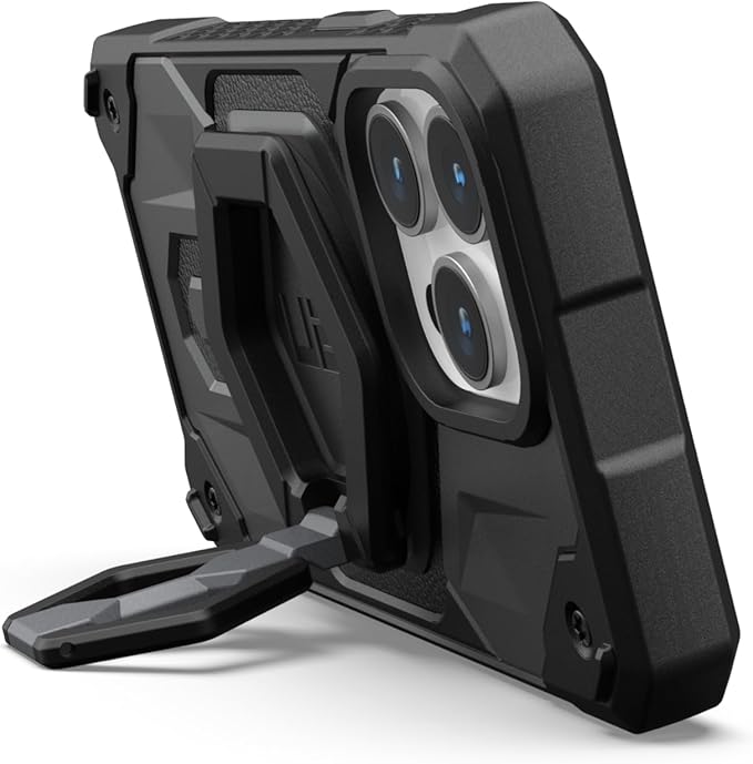 URBAN ARMOR GEAR UAG Magnetic Phone Ring Stand Compatible with MagSafe Magnet, Removable Metal Finger Ring Grip & 360 Rotation Adjustable Kickstand for iPhone 16/15, Galaxy S25, S24, Black/Silver
