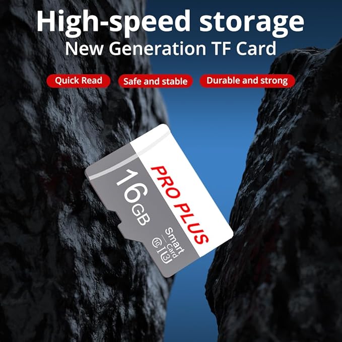 2 Pack TF Card 16GB with Adapter, High Speed Memory Card, UHS-I C10 A1 Memory TF Card for Tablet/Mobile Phone/Camera/Car Audio/Game Console (TF183 White Gray 16GB)