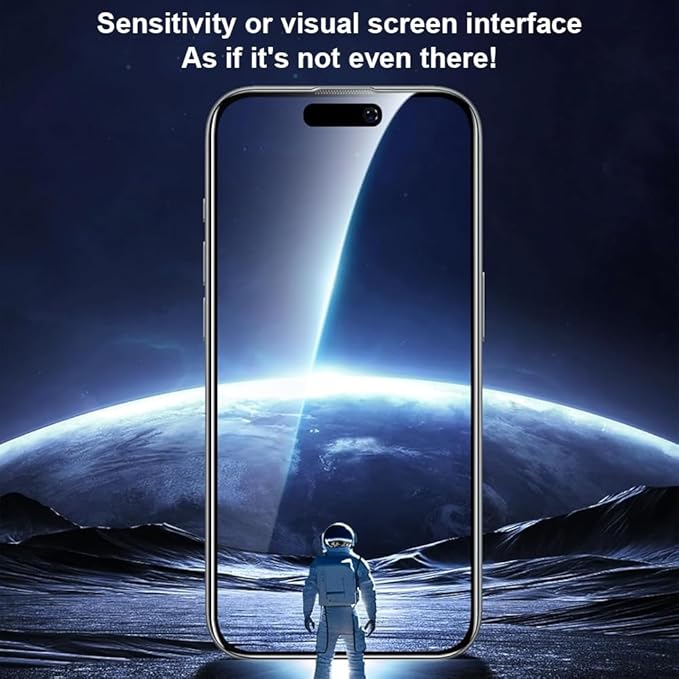 OneFish Privacy Screen Protector for IPhone 16 Pro Max Anti-Spy Tempered Glass Dust-Free Bubble-Free Anti-Fingerprint 9H Scratch Protection & Hassle-Free Installation Frame [2-Pack]