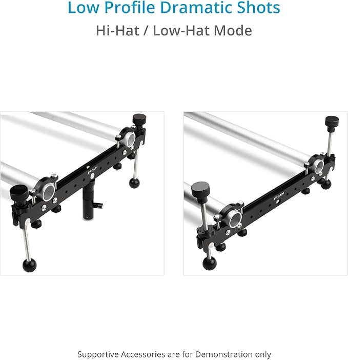 PROAIM Breeza Video/Film Solid Camera Dolly Slider with Track End. Adapts Mitchell, Flat, 75mm & 100mm Camera Heads & Light Cranes. Overslung/Underslung Operations - Hi-hat/Low-hat Mode (DL-BRZA-01)