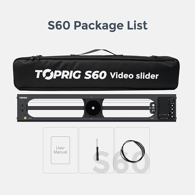 Accsoon Toprig S60 Motorized Camera Slider App Wireless Control Carbon Fiber Dolly Rail Slider Support IME Lapse Photography
