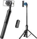 UBeesize 62'' Magnetic Selfie Stick Tripod with Wireless Remote, Extendable Phone Stand, Compatible with MagSafe for iPhone 15 14 13 12 and Android Phones
