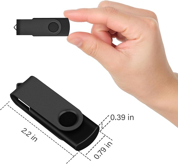 EASTBULL 1GB USB Flash Drive Bulk Thumb Drives 10 Pack with Lanyards USB 2.0 Memory Sticks Zip Drive Pen Drive for Storage and Backup Black 10PCS 1GB