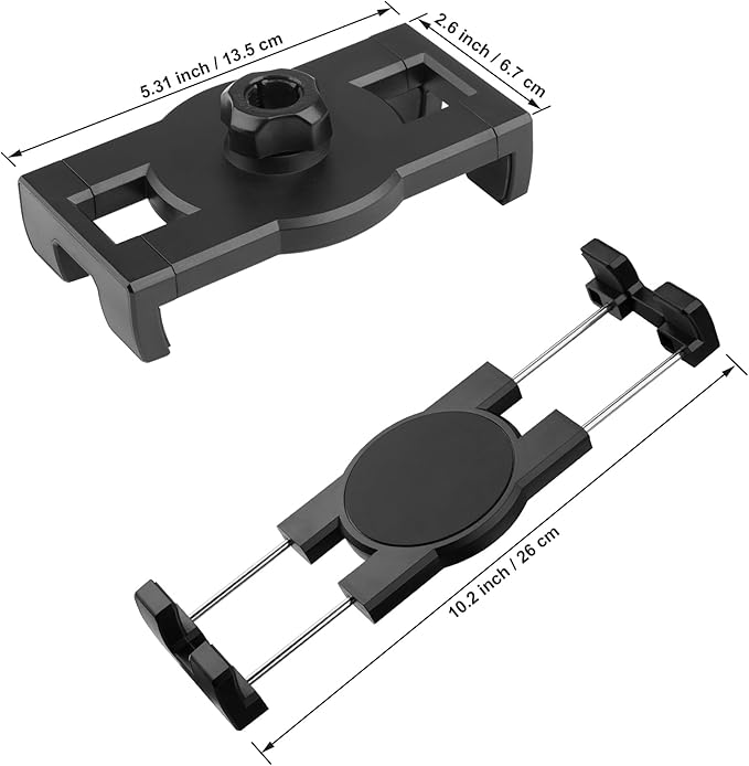Clip Clamp Tablet Holder for Desk/Table/Glass Door/Desktop Baffle/Easel,Compatible with 7~12.9 inch iPad/Nexus/LG G Pads/Fire HD,360°Adjustment Aluminium Alloy Arm Metal Mount