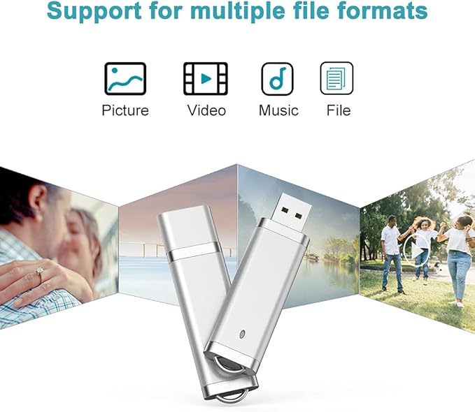 KEXIN 20PCS Flash Drive 4 GB Bulk Pack USB Flash Drive Thumb Drive Memory Storage Jump Drive Design in Snapcap (20 Pack Silver)