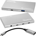 Plugable 5-in-1 Thunderbolt 4 Hub,Single 8K or Dual 4K Display, 4K HDMI Adapter Included, Thunderbolt 4/3, USB4,USB-C Expansion for Modern Mac and Windows Systems, Driverless