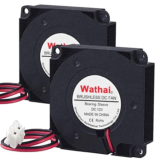 Wathai 4010 Blower Fan 12v Centrifugal Fan 40mm Computer Case Tiny Micro Turbine 40x40x10 for DIY 3D Printer Cooling 2 Pack