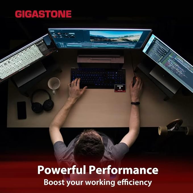 GIGASTONE SATA SSD 128GB (20-Pack) 2.5 inch SSD 520MB/s Upgrade Laptop PC Memory and Storage PS4 HDD Replacement 2.5" Internal Solid State Hard Drives SATA III SLC Cache 3D NAND Game Turbo Performance