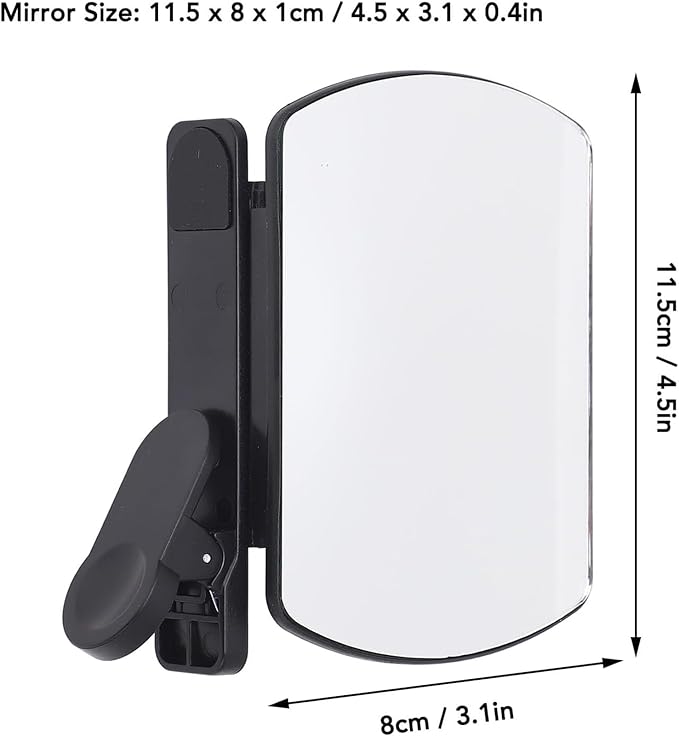Mirror Effect Lens - Capture Stunning Reflections Instantly, Smartphone Camera Mirror Reflection Clip Kit, Adjustable HD Glass Smartphone Photography Flip Mirror, for Travel Photography (White-2Pcs)