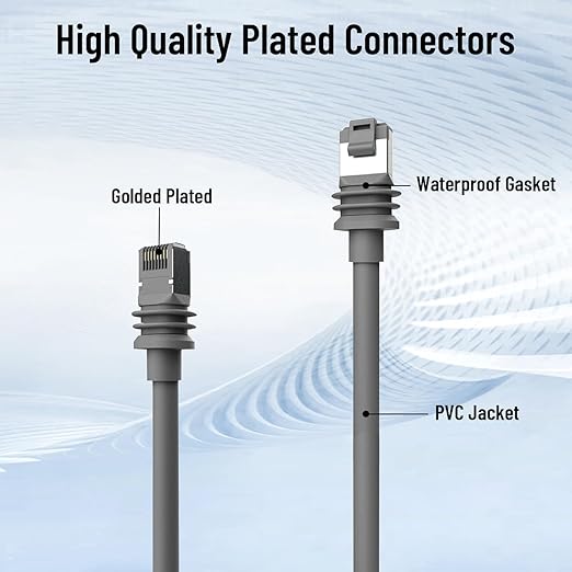 150FT Starlink Gen 3 Replacement Cable for Rectangular Satellite - Waterproof Outdoor V3 Standard
