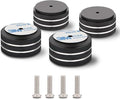 Monosaudio 4Pcs 40x20mm Speaker Isolation Feet Single-sided 3M Adhesives Speaker Spike Pads with Non-Slip Rubber Rings for Audio,Speakers, Subwoofers, Home Theater, Turntable DAC Feet Pad(Black Color)