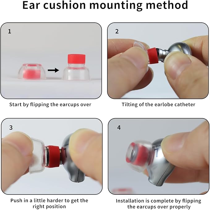 OKCSC 2 Pieces Soft Liquid Silicone Replacement Eartips,Breathable Eartips,Replacement Accessories with Box for Sleep,Study,Travel,Work,Daily Commute,Office,Bullet-Type(1 Pairs L/Blue/No Earphone)