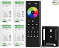 BTF-LIGHTING 2.4GHz Wireless RF Remote RC03RFB &4PCS C04RF Tuya Controller Kit 4 Zones Group Control 5050SMD FCOB COB PWM RGBW (+ R G B W) 5pin LED Strip DC5V DC12V DC24V