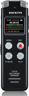 128GB Digital Voice Recorder Voice Activated Recorder with Playback - Upgraded Tape Recorder for Lectures, Meetings, Interviews, Audio Recorder USB Charge, MP3