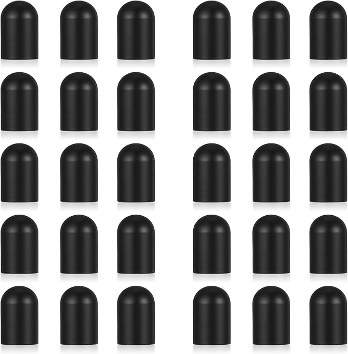 30PCS Stylus Tips Replacement Tips Only, 0.6cm/0.23in Black Silicone Tips for Stylus Pens High Sensitivity Stylu Tips,No Scratches, Universal Stylus Ends