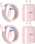 Phone 16 15 Charger 10FT USB C to C Fast Charging Cord,30w USB C Phone 16 15 Pro Max Fast Charger Block for Phone 16 15/16 15 Pro Max/16 15 Pro/15 Plus/Pro 12.9/11 inch,Samsung Galaxy S24 Ultra,Pink