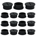 Desk Grommet, 1 in 25 mm Silicone Rubber Grommets, Black Desk Hole Cover for Cables, Flexible Wall Cord Pass Through Grommet for Office Table Computer Home Furniture Wire Organizer-15 Pcs