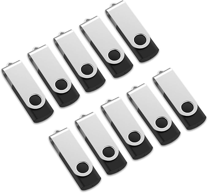 Aiibe 2GB Flash Drive 50 Pack 2GB USB Flash Drives Thumb Drive Bulk USB Drives USB 2.0 Memory Stick, Wholesale (2 GB, Black)