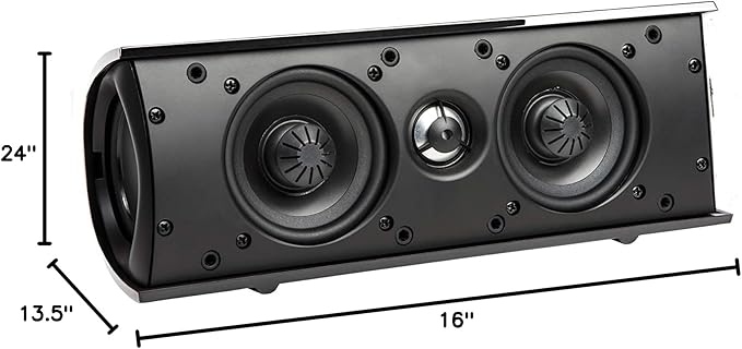 Definitive Technology ProCinema 6D - Compact 5.1 Channel Home Theater Speaker System | 250-Watt Powered Subwoofer Center Channel + 4 Speakers | Sleek Modern Looks Match Any Décor Black