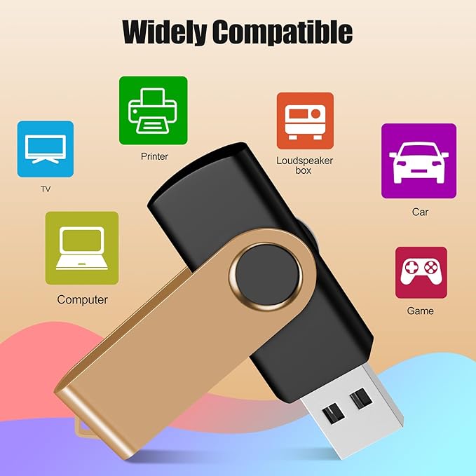 EASTBULL 16GB USB Flash Drive Bulk Thumb Drives 50 Pack with Lanyards USB 2.0 Jump Drive 16 GB Memory Sticks Zip Drive Pen Drive for Storage and Backup Gold 50PCS 16GB