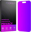 Compatible for iPhone 16 Plus Privacy Screen Protector Tempered Glass 6.7 Inch, Purple Gradient Anti Spy Anti Blue Light HD Easy Installation