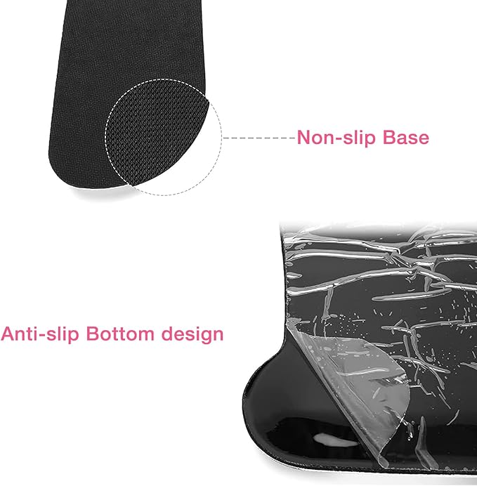 MOSISO Wrist Rest Support for Mouse Pad & Keyboard Set, Ergonomic Mousepad Non-Slip Base Home/Office Pain Relief & Easy Typing Cushion with Neoprene Cloth & Raised Memory Foam, White