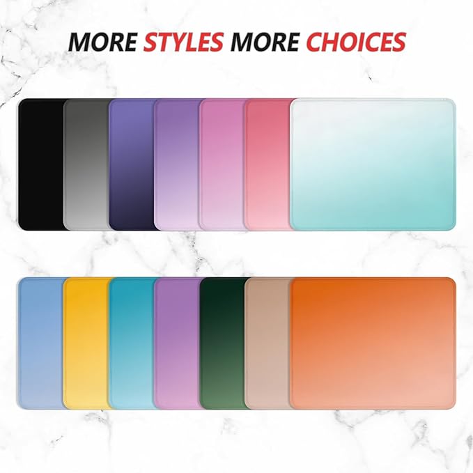 ITNRSIIET Mouse Pad Non-Slip Rubber Base Smooth Surface Stitched Edges Waterproof Durable Compatible with All Mice for Office & Gaming, Desk Accessory, 10.2x8.3x0.12 inch, Camel Gradient