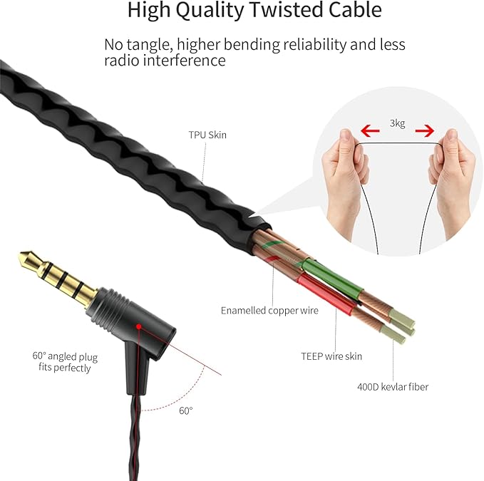 SoundMAGIC E80C Wired Earbuds with Microphone HiFi Stereo Earphones Noise Isolating in Ear Headphones Comfortable Fit Super Bass for Audiophile Gunmetal