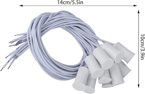 10 Pack Magnetic Contacts Switch, NC Recessed Wired Window Door Contact Sensor for Home Security Alarm Systems, 10PCS, White