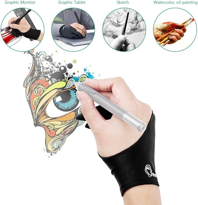Parblo PR01 Artist Drawing Glove for Drawing Tablet,Fit for Both Right and Left Hand