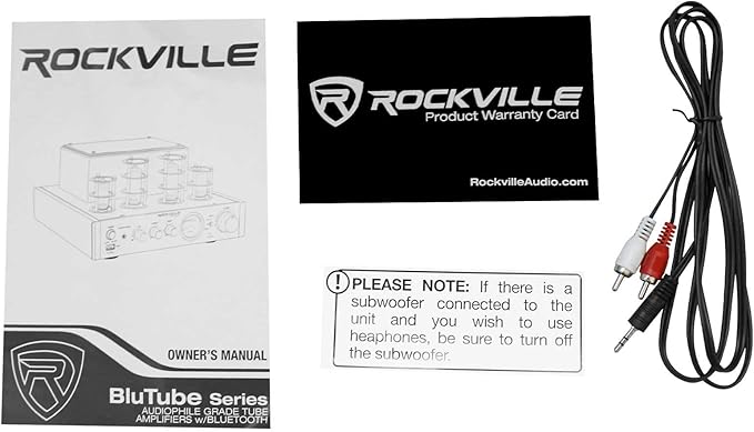 Rockville BluTube LED 70W Tube Amplifier Home Theater Stereo Receiver with Bluetooth, HDMI & Optical, Black with Blue Lights - Perfect for Audiophile Music, Home Theater & Gaming