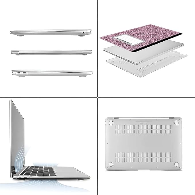 Compatible with MacBook Air 13.3 13.6 Inch Case 2022 2021 2020 2019 Plastic Hard Shell Case Cover,13.6 Air (A2681) M2 2022, Notebook