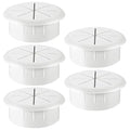 HYCC 5 Pack 2 Inch Flexible Desk Grommet,Organize Wires and Cables on Office Equipment, Computer Components, Entertainment Systems Effectively - Color: White