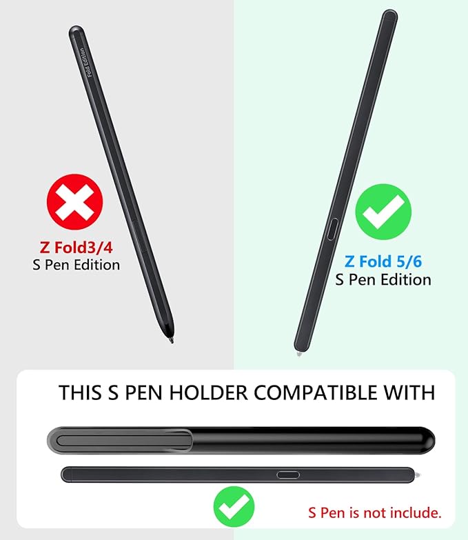 Vihibii for Samsung Galaxy Z Fold 6 Case Wallet with S Pen Holder & Card Holder & Slide Lens Cover & Screen Protector & Hinge Protection, Durable Rugged Protective Phone Case for Galaxy Z Fold6, Blue