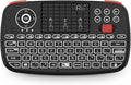 Rii (Upgrade) i4 Mini Bluetooth Keyboard with Touchpad, Blacklit Portable Wireless Keyboard with 2.4G USB Dongle for Smartphones, PC, Tablet, Laptop TV Box iOS Android Windows Mac.Black