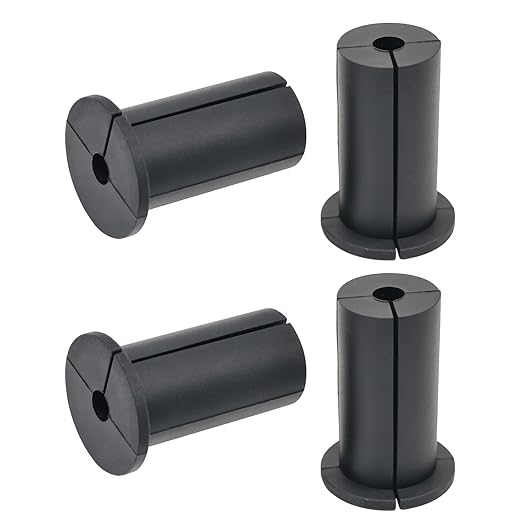4pc Starlink Cable Grommet 1" Silicone Waterproof Wall Hole Pass Through Split Cable Bushings for TV Wire Ethernet Cord, Starlink Cable Routing Kit Accessories, 52.5mm/2.07" Ht, Black
