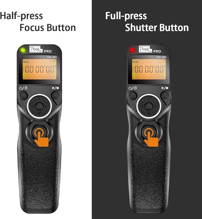 Wireless Remote Commander Shutter Release Cable Timer Pixel TW-283 S2 Wired Shutter Release Cable Compatible for Sony Alpha a7, a77II, a7R,a7RII, a7S, a5100, a6000