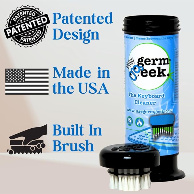 Keyboard & Electronics Cleaning Kit | Patented Precision Brush | Multi-Purpose Tool for MacBook, Laptop, Phone & AirPods | USA-Made, Eco-Friendly & Safe Computer Cleaner