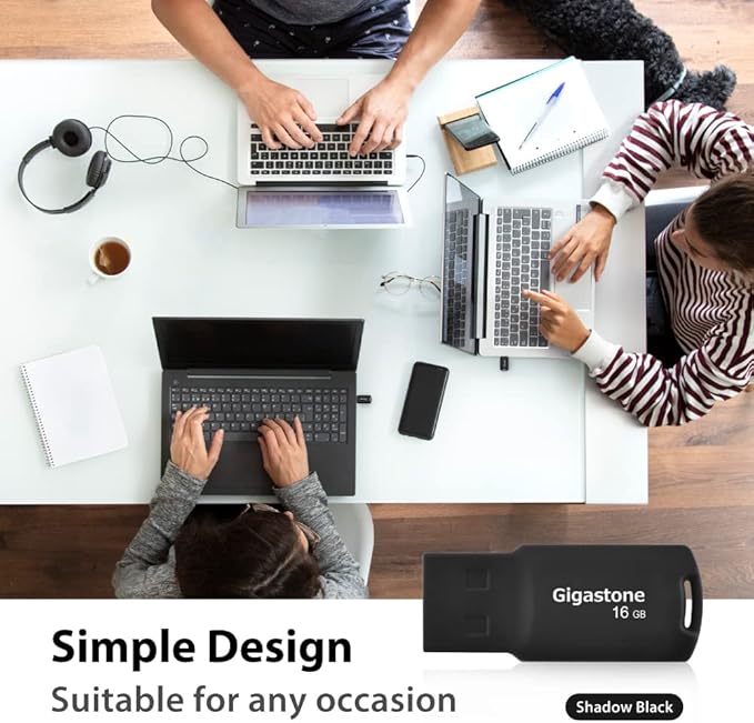 GIGASTONE V70 16GB 2-Pack USB 2.0 Flash Drive Thumb Drive Memory Stick Pen Drive Capless Design Pen Drive