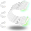 Rapink Patch Cables Cat6 1ft (24 Pack), Ethernet Patch Cable 10G Support, Cat 6 Patch Cable for Patch Panel to Switch, Flexiable Cat 6 Ethernet Cable with Gold Plated White