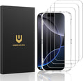 UNBREAKcable 3-Pack Screen Protector for iPhone 16 Pro Max, Double Shatterproof Tempered Glass [Easy Installation Frame] [9H Hardness] [99.99% HD Clear] [Case Friendly] for iPhone 6.9 inch