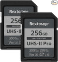 Nextorage 256GB SDXC UHS-II V90 SD Card Japanese Brand pSLC Max. Write Speed 299MB/s Max. Read Speed 300MB/s 4K Recording F2PRO Series 2PX-F2PRO256G SDXC Card for Digital Camera