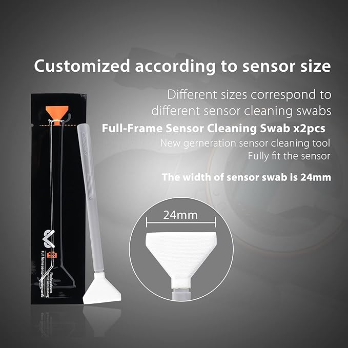VSGO Professional Camera Cleaning Kit – for Canon, Nikon, Sony, DSLR & Mirrorless Cameras, Includes Lens Cleaning Pen, Air Blower, Sensor Swabs for Full Frame & APS-C, Microfiber Cloth